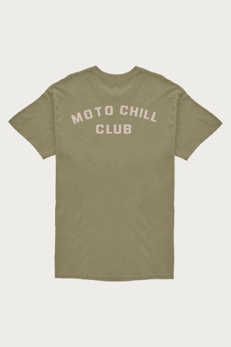 T-shirt Moto Chill Club Olive