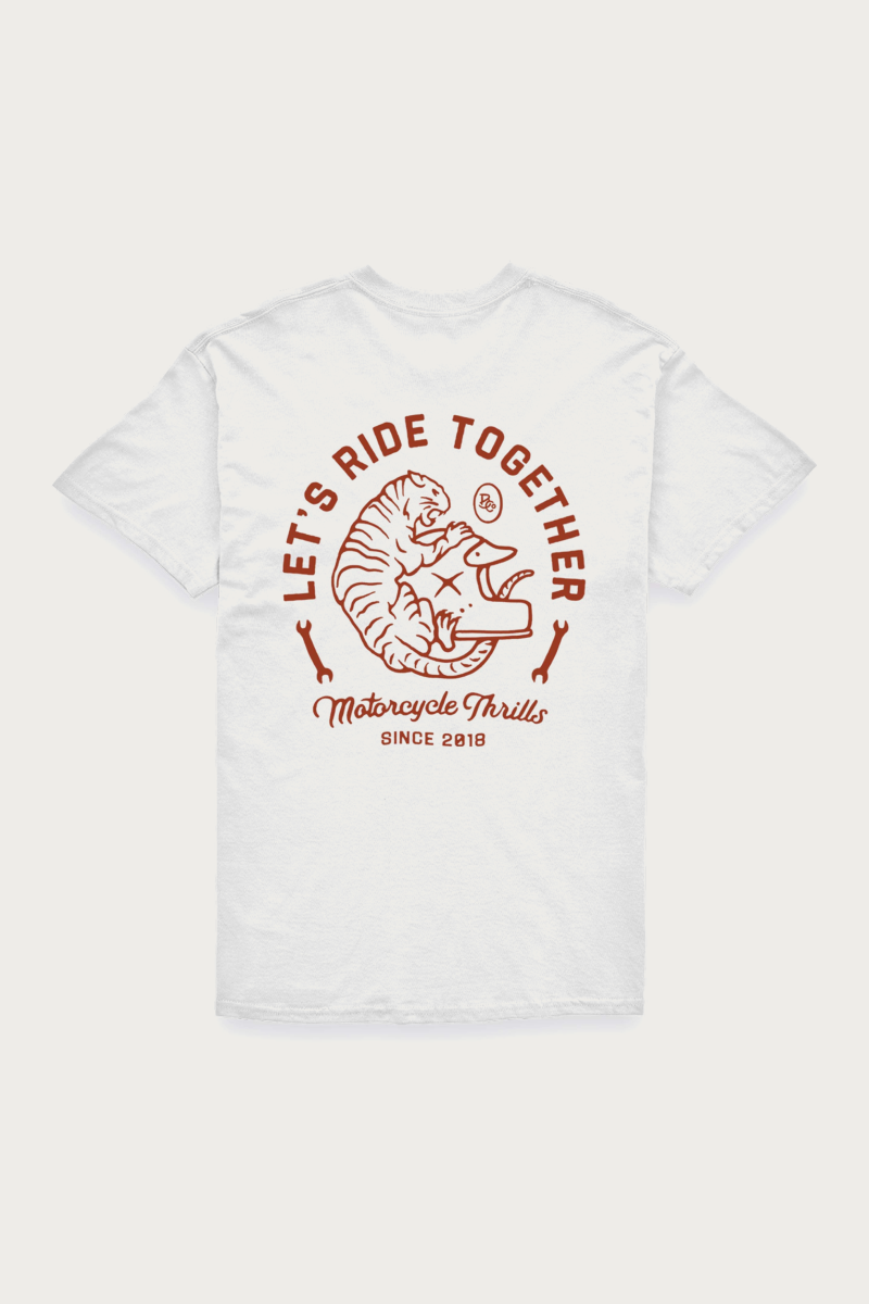 T-shirt Tiger White