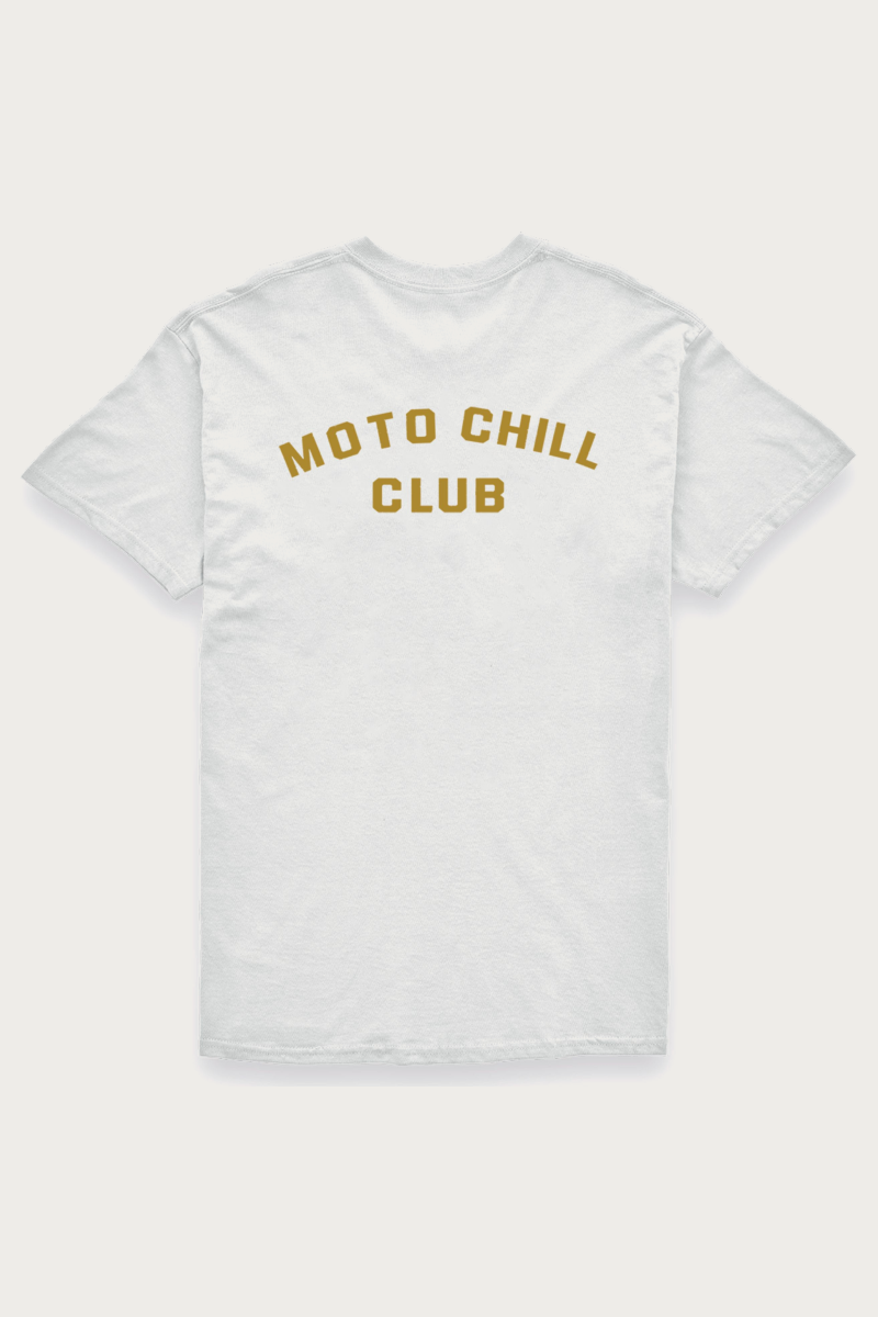 T-shirt Moto Chill Club White