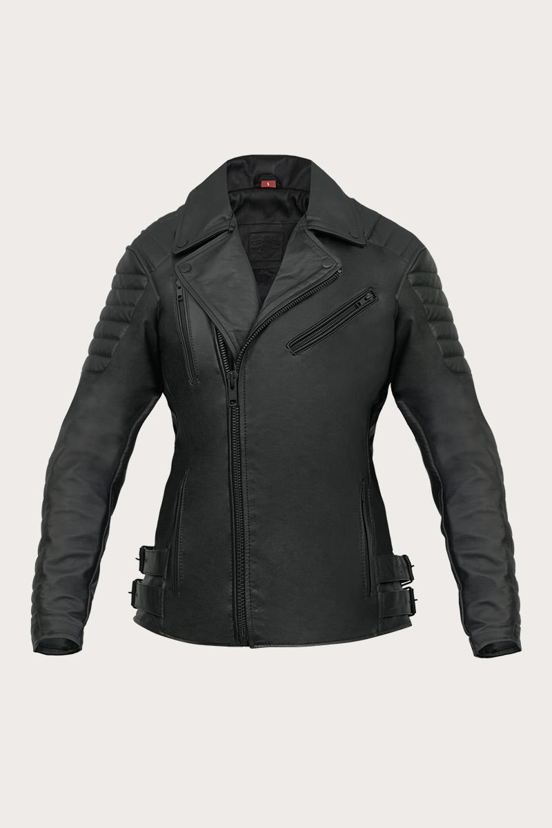 Ohio Lady Leather Jacket | Black