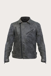 Ohio Grey Leather Jacket