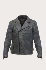Ohio Grey Leather Jacket