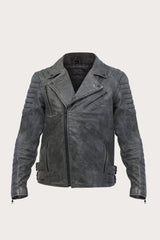 Ohio Grey Leather Jacket