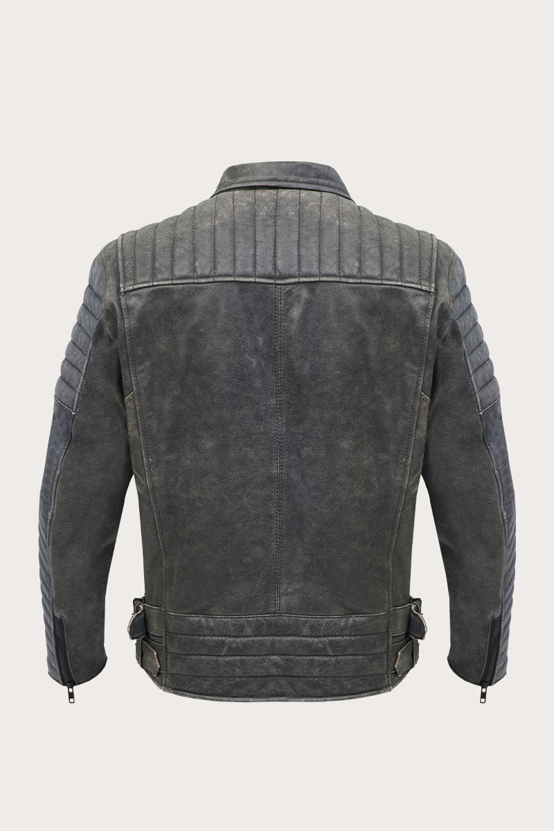 Ohio Grey Leather Jacket