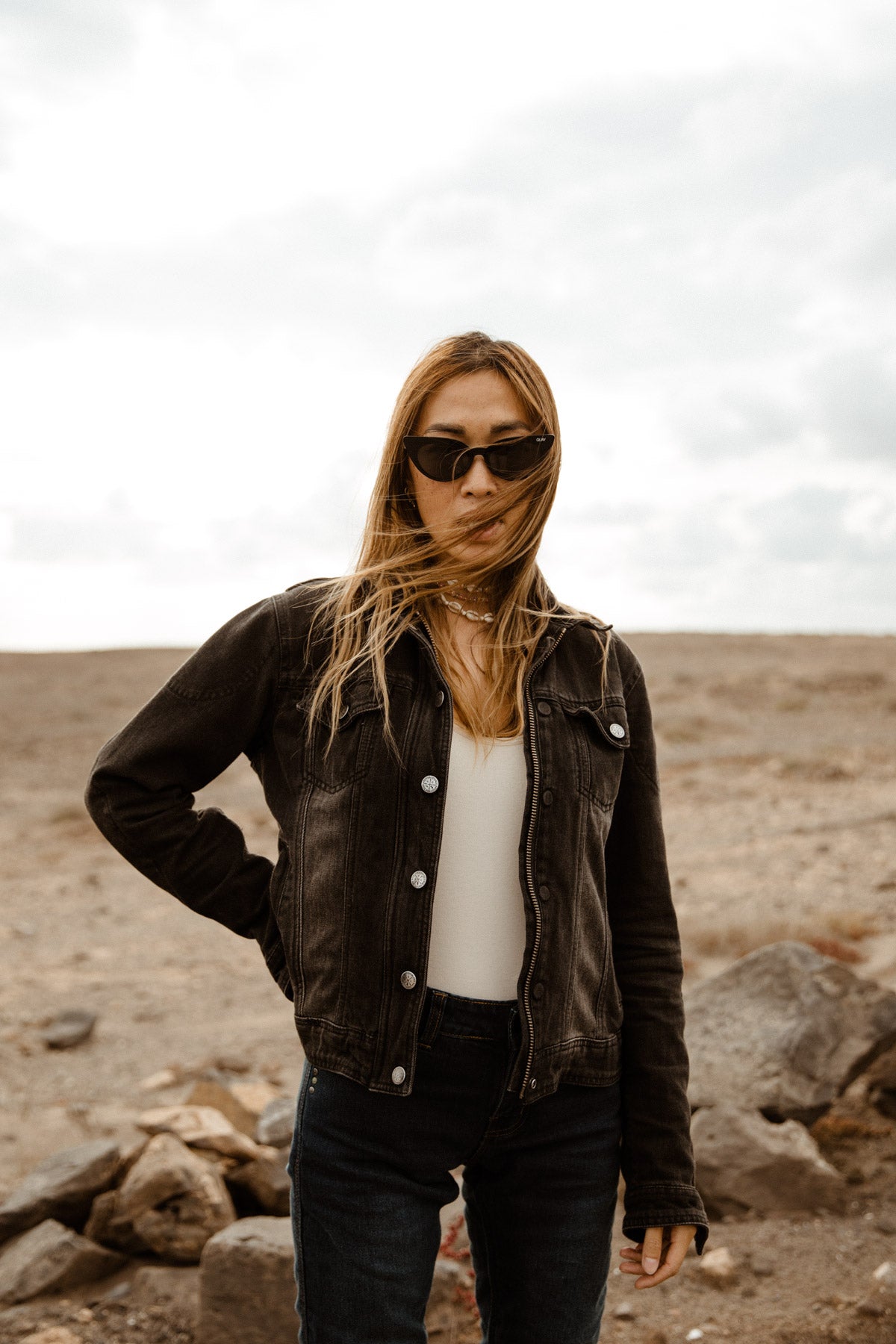 Florida Lady Jeans Jacket | Washed Black