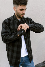 Alaska Black/Grey Protective Motorcycle Shirt