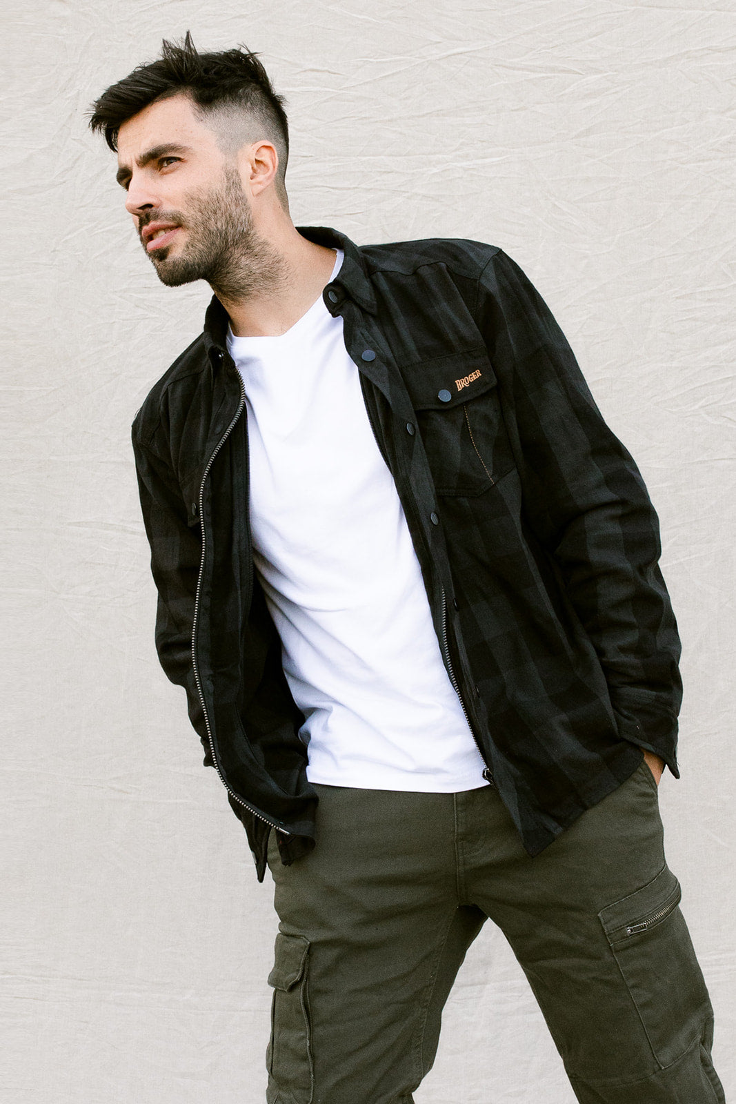 Alaska Black/Grey Protective Motorcycle Shirt