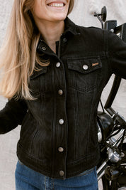 Florida Lady Jeans Jacket | Washed Black