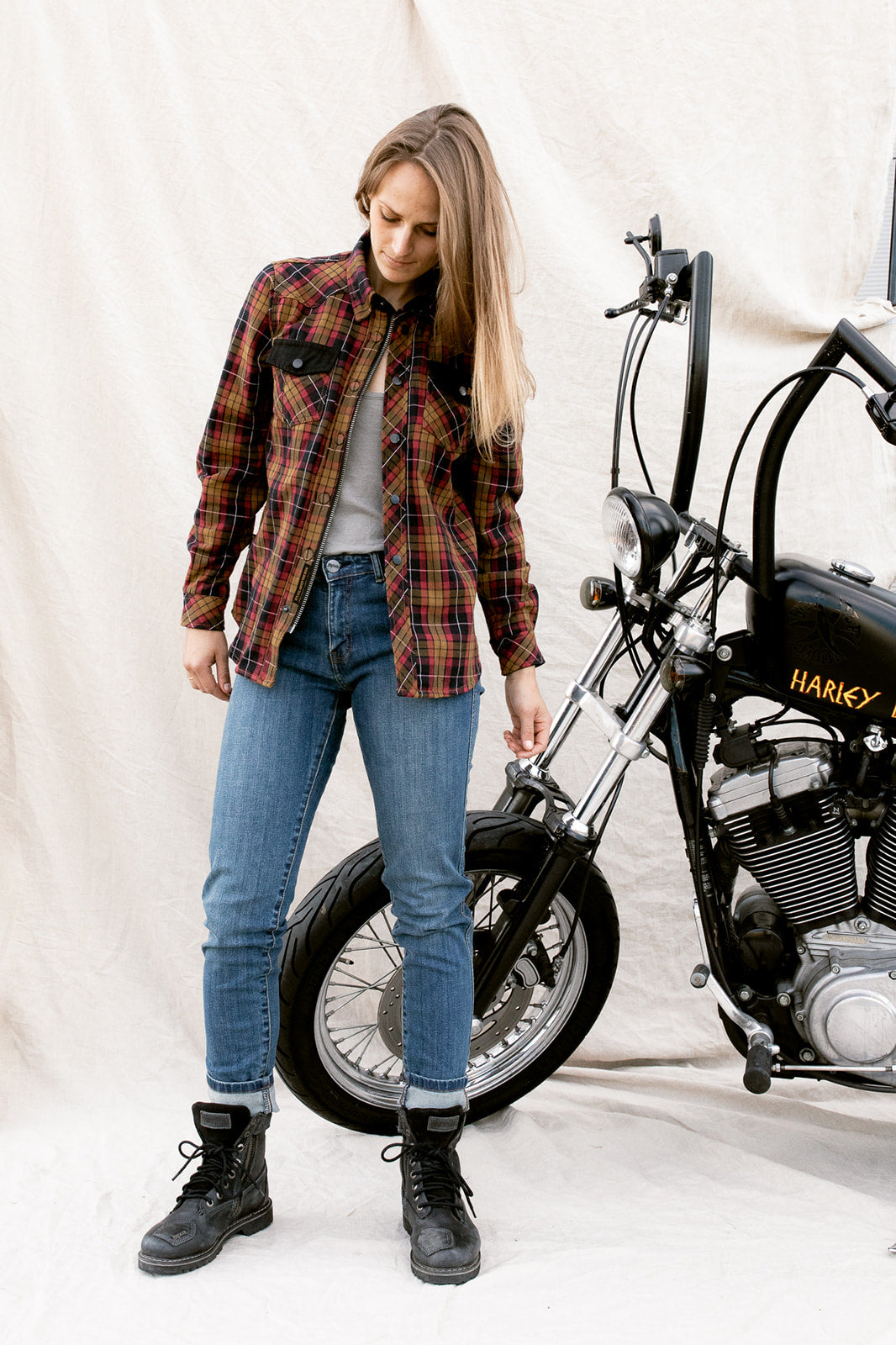 Alaska Lady Protective Motorcycle Shirt - Caramel
