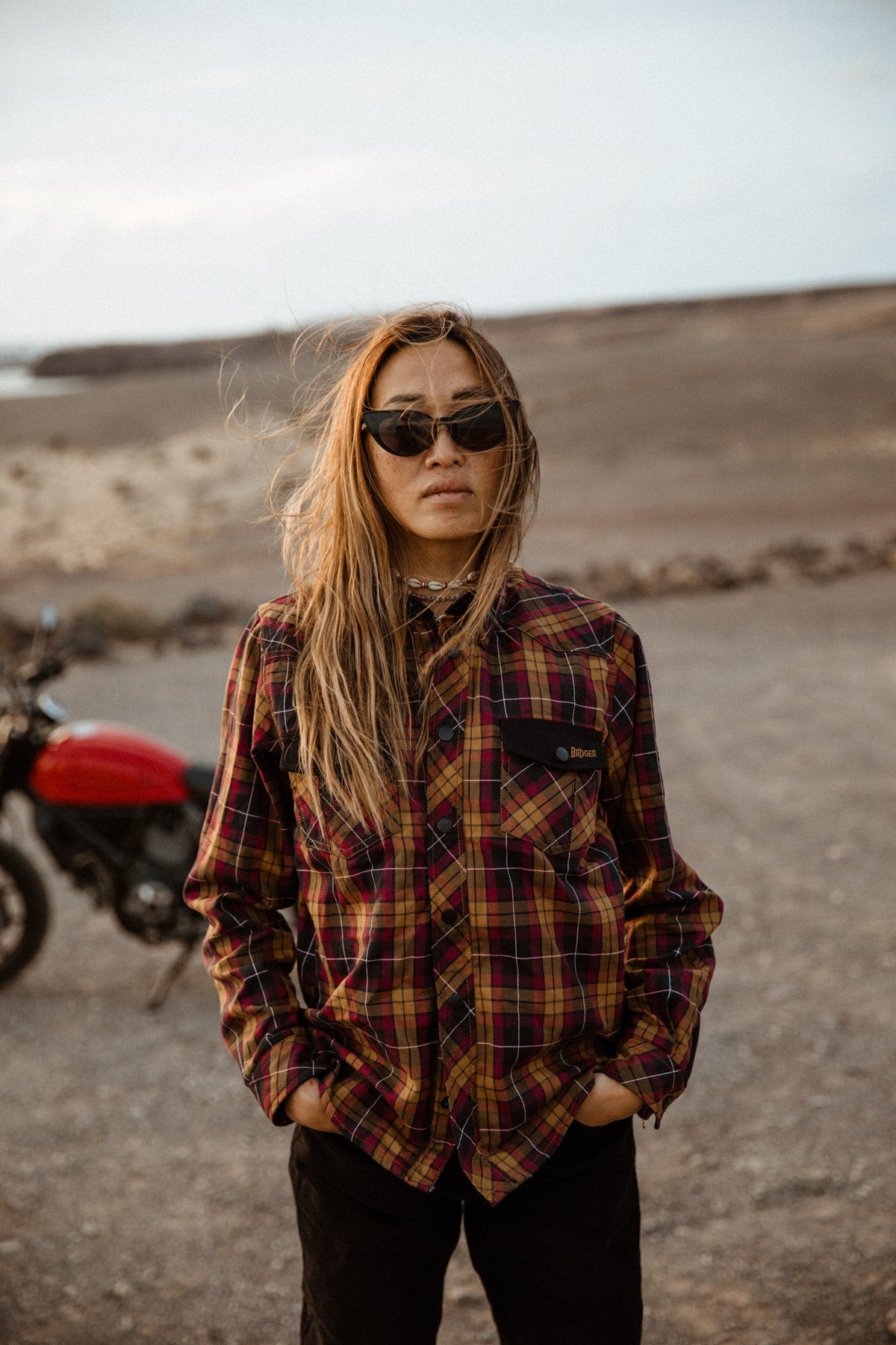 Alaska Lady Protective Motorcycle Shirt - Caramel