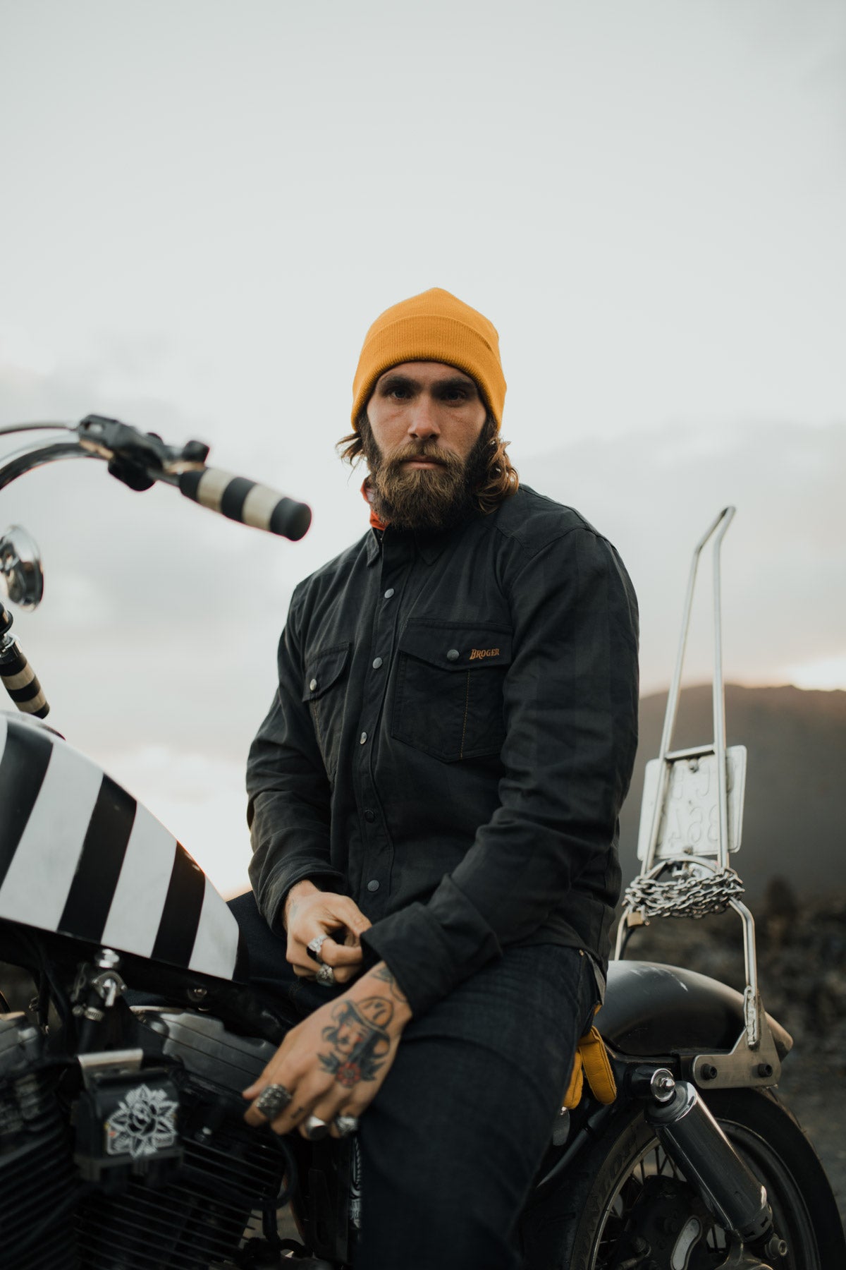 Alaska Black/Grey Protective Motorcycle Shirt