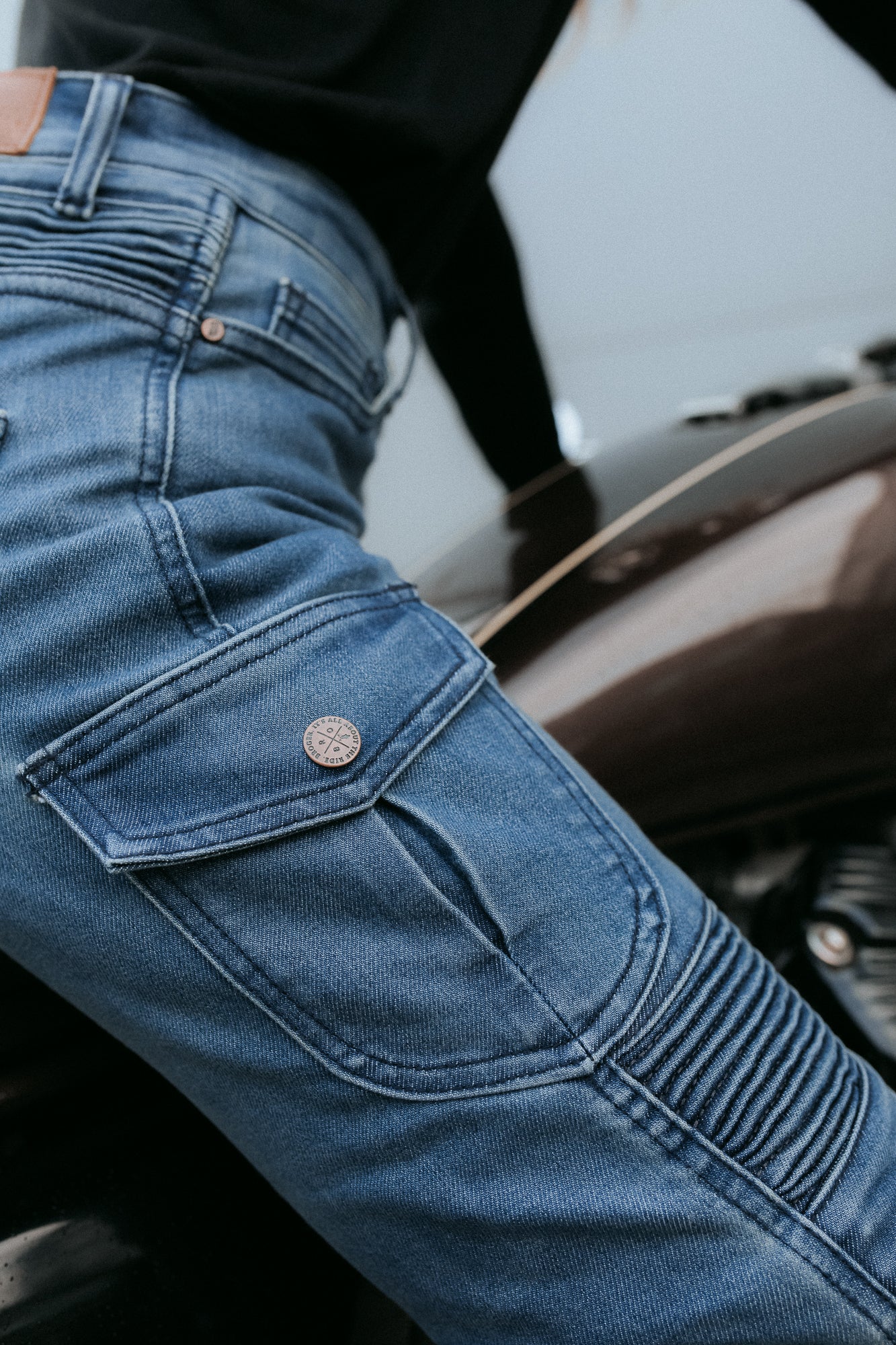 Ohio Lady Jeans - Cordura® & Coolmax® | Washed Blue