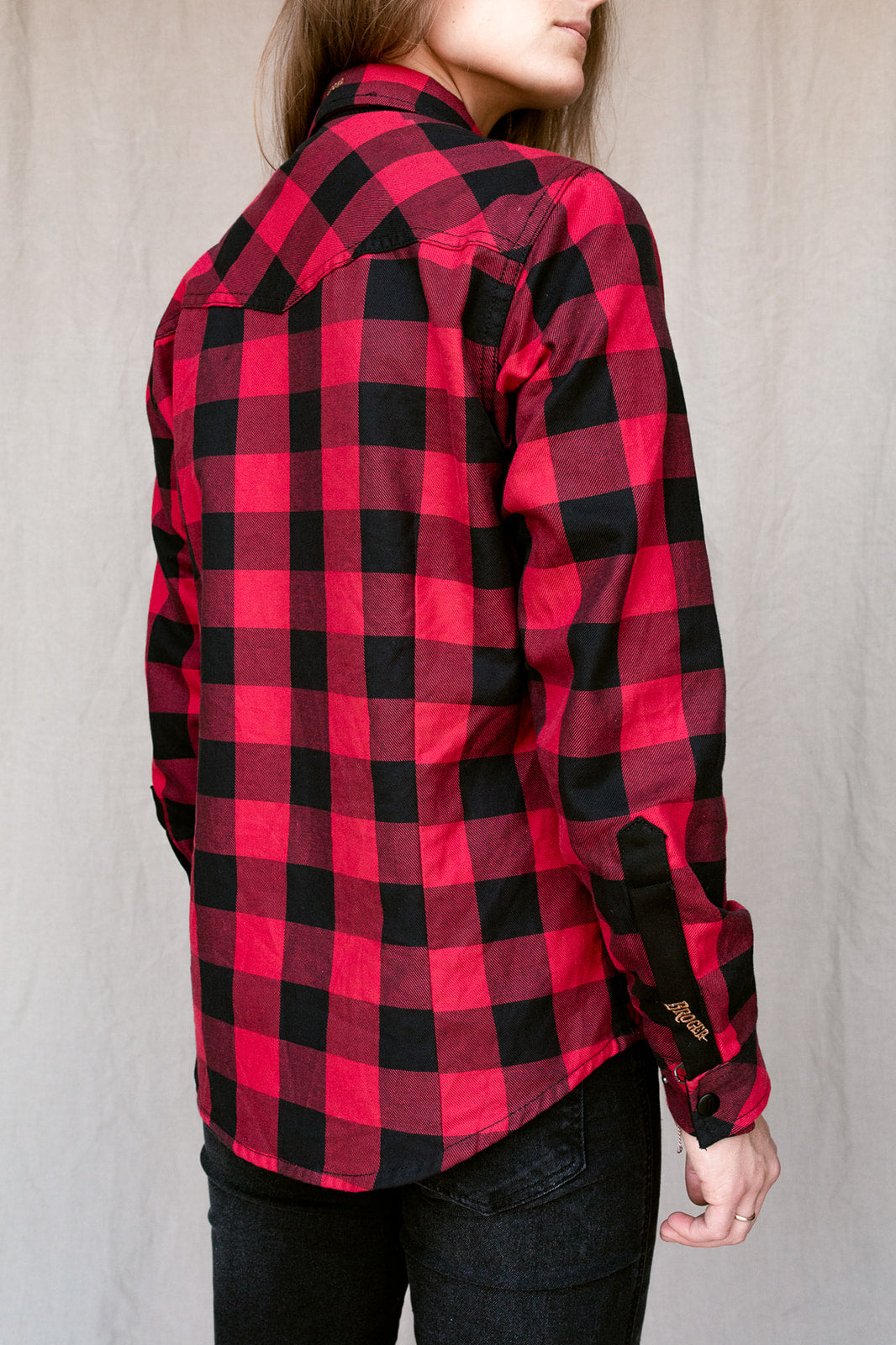 Alaska Lady Lumberjack Red Motorcycle Shirt