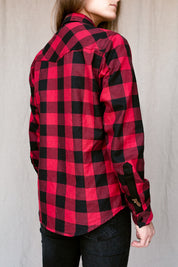 Alaska Lady Lumberjack Red Motorcycle Shirt
