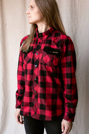 Alaska Lady Lumberjack Red Motorcycle Shirt