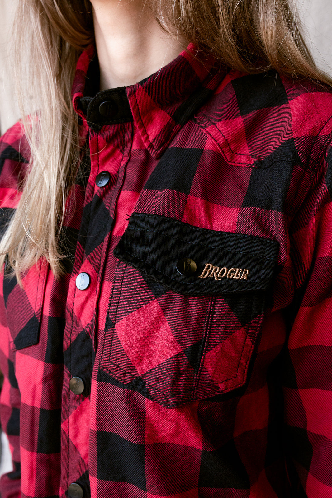 Alaska Lady Lumberjack Red Motorcycle Shirt