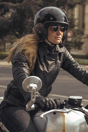 Ohio Lady Leather Jacket | Black
