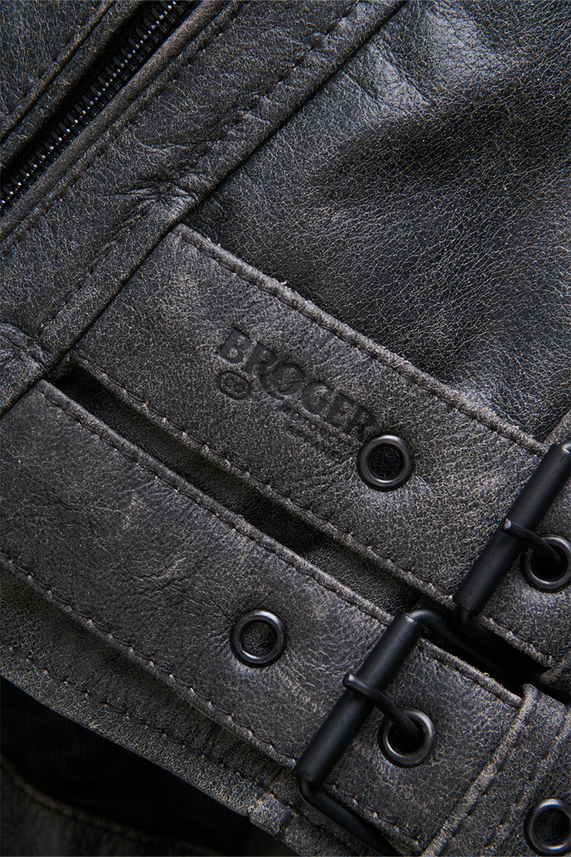 Ohio Grey Leather Jacket