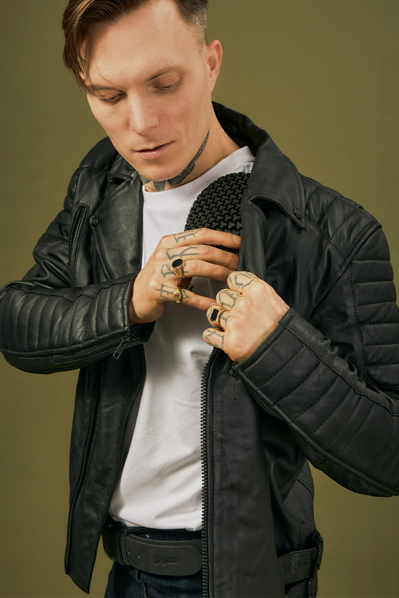 Ohio Black Leather Jacket