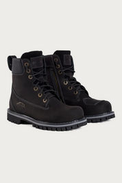 Alaska II Vintage Black Motorcycle Boots
