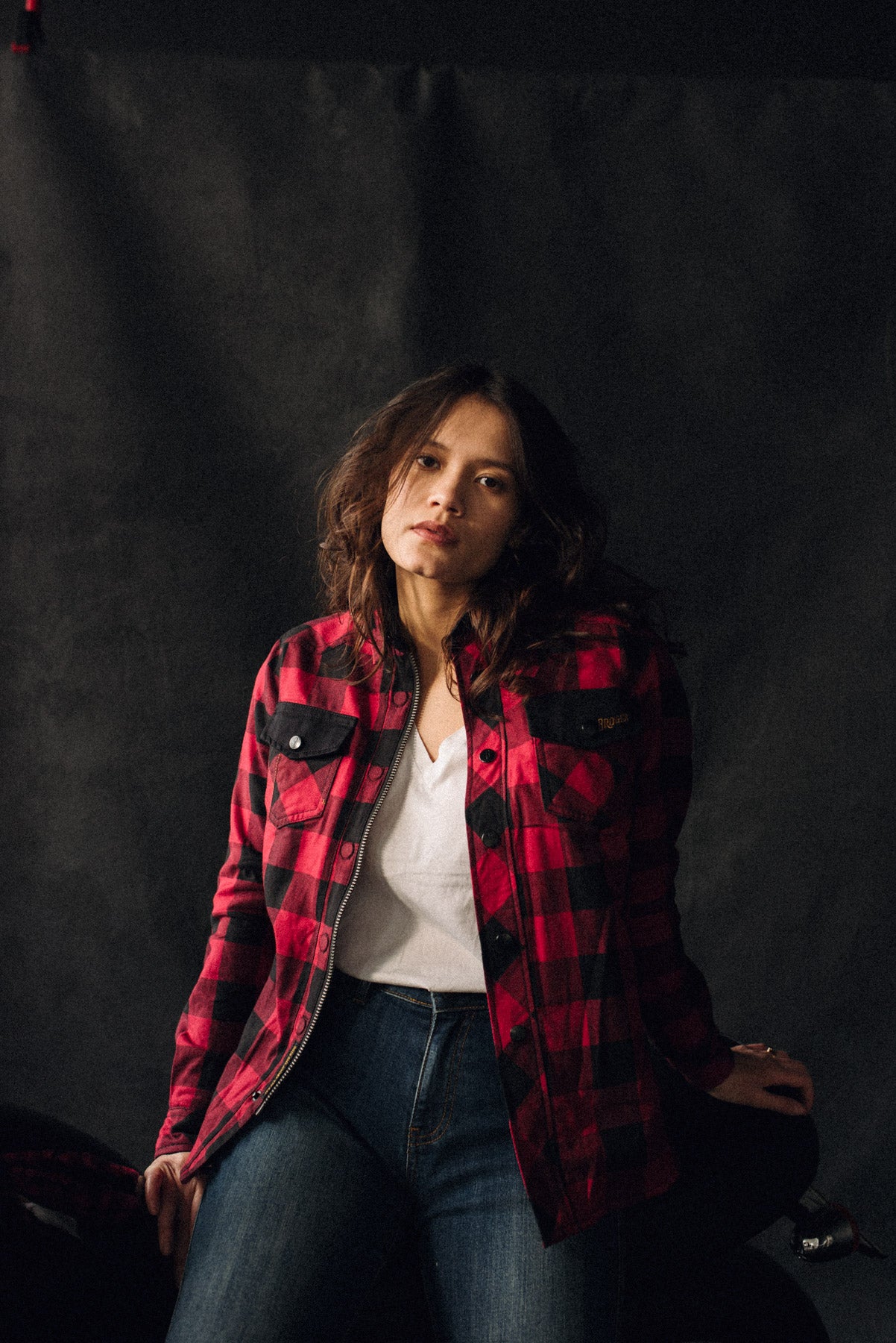 Alaska Lady Lumberjack Red Motorcycle Shirt