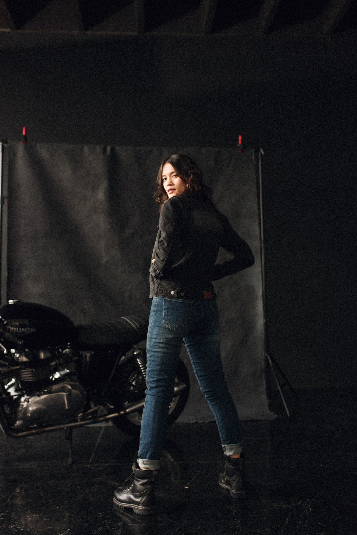 California Lady Protective Motorcycle Jeans - Slim Fit | Washed Blue