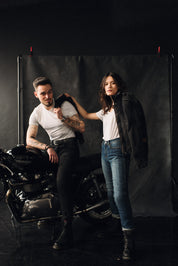 California Lady Protective Motorcycle Jeans - Slim Fit | Washed Blue