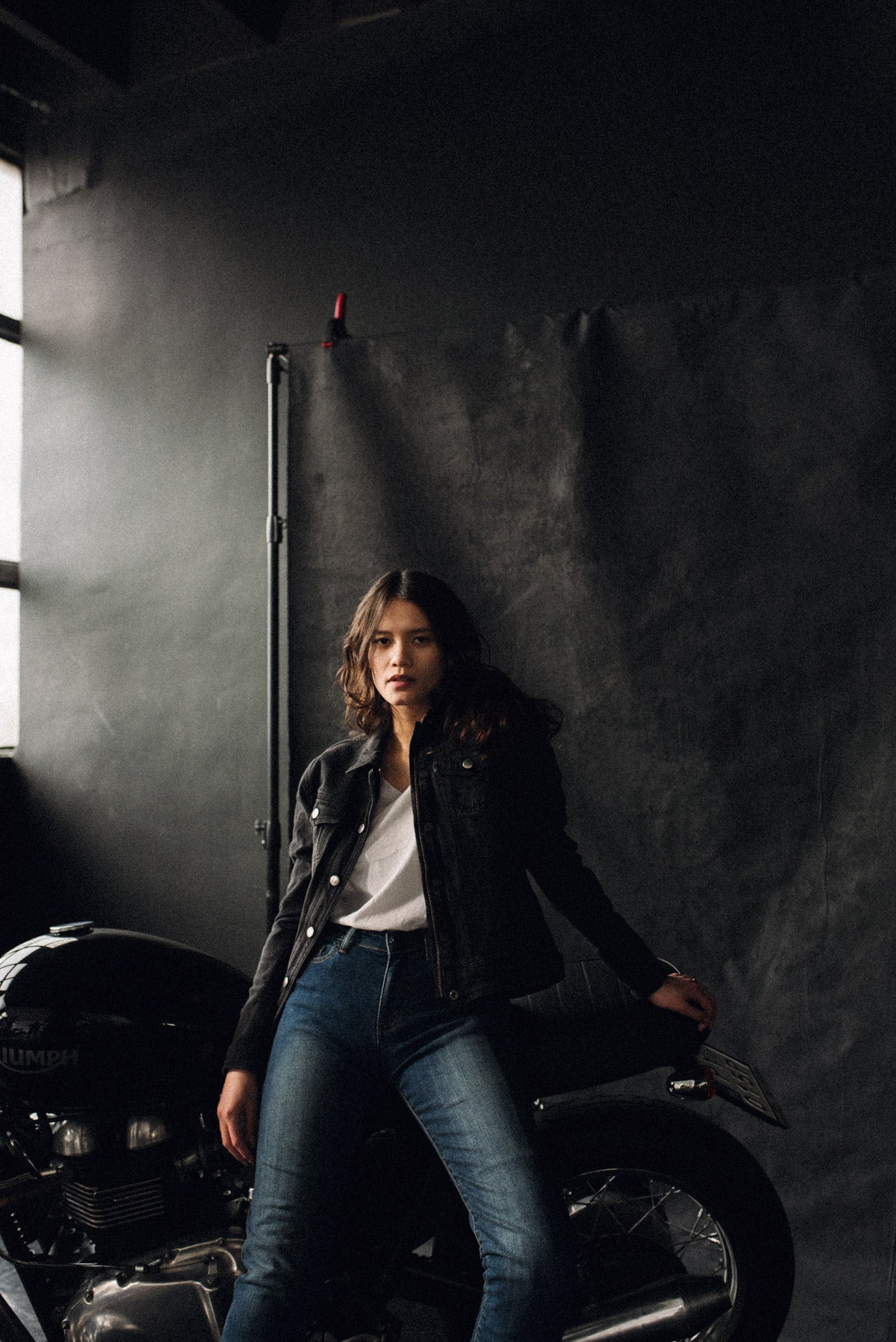 California Lady Protective Motorcycle Jeans - Slim Fit | Washed Blue