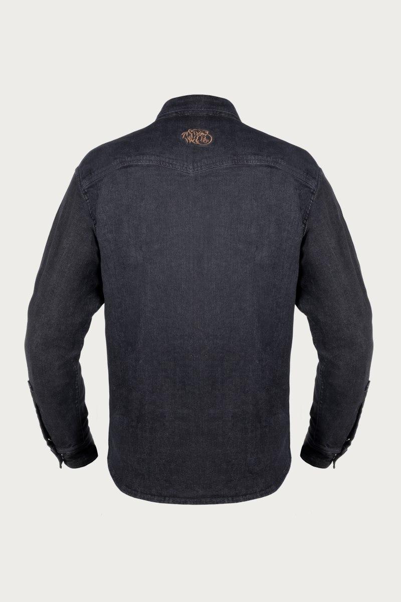 Alaska Washed Black Jeans Motorcycle Shirt