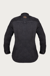 Alaska Washed Black Jeans Motorcycle Shirt | Lady