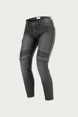 Ohio Washed Grey Motorcycle Jeans | Lady