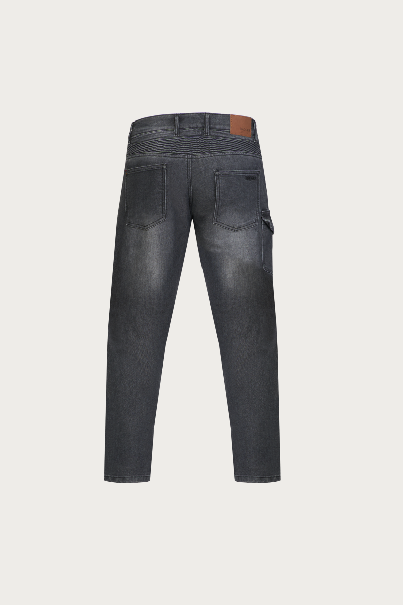 Ohio Washed Grey Motorcycle Jeans