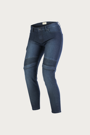 Ohio Washed Navy Motorcycle Jeans | Lady