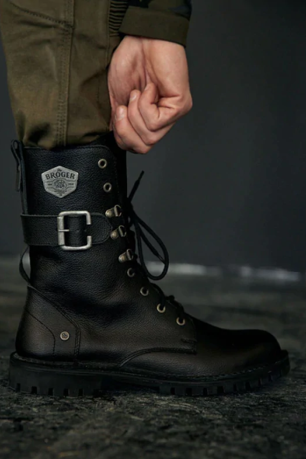 Ohio Black Motorcycle Boots