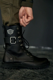 Ohio Black Motorcycle Boots