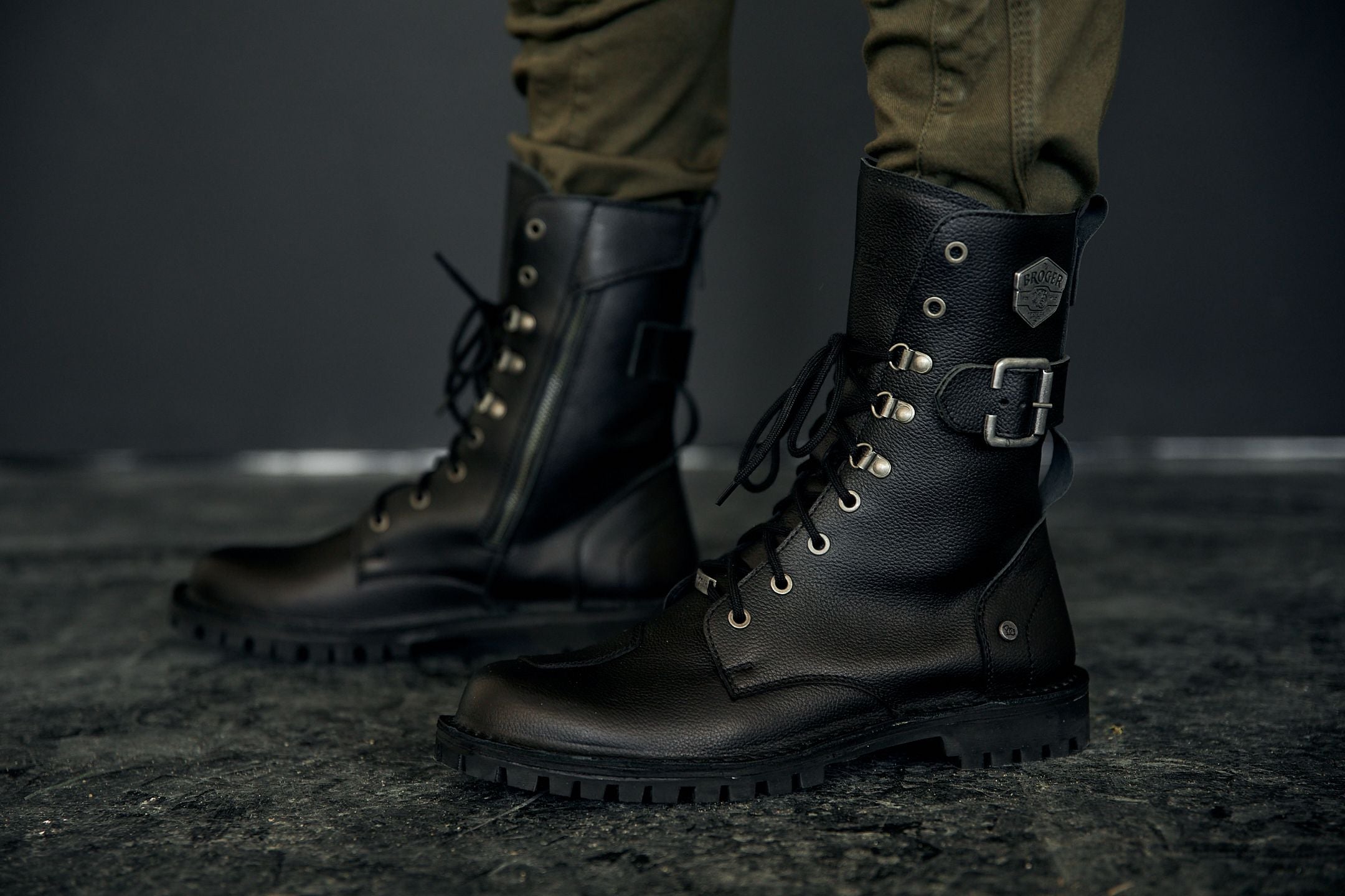 Ohio Black Motorcycle Boots
