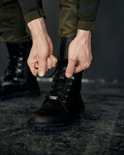 Ohio Black Motorcycle Boots